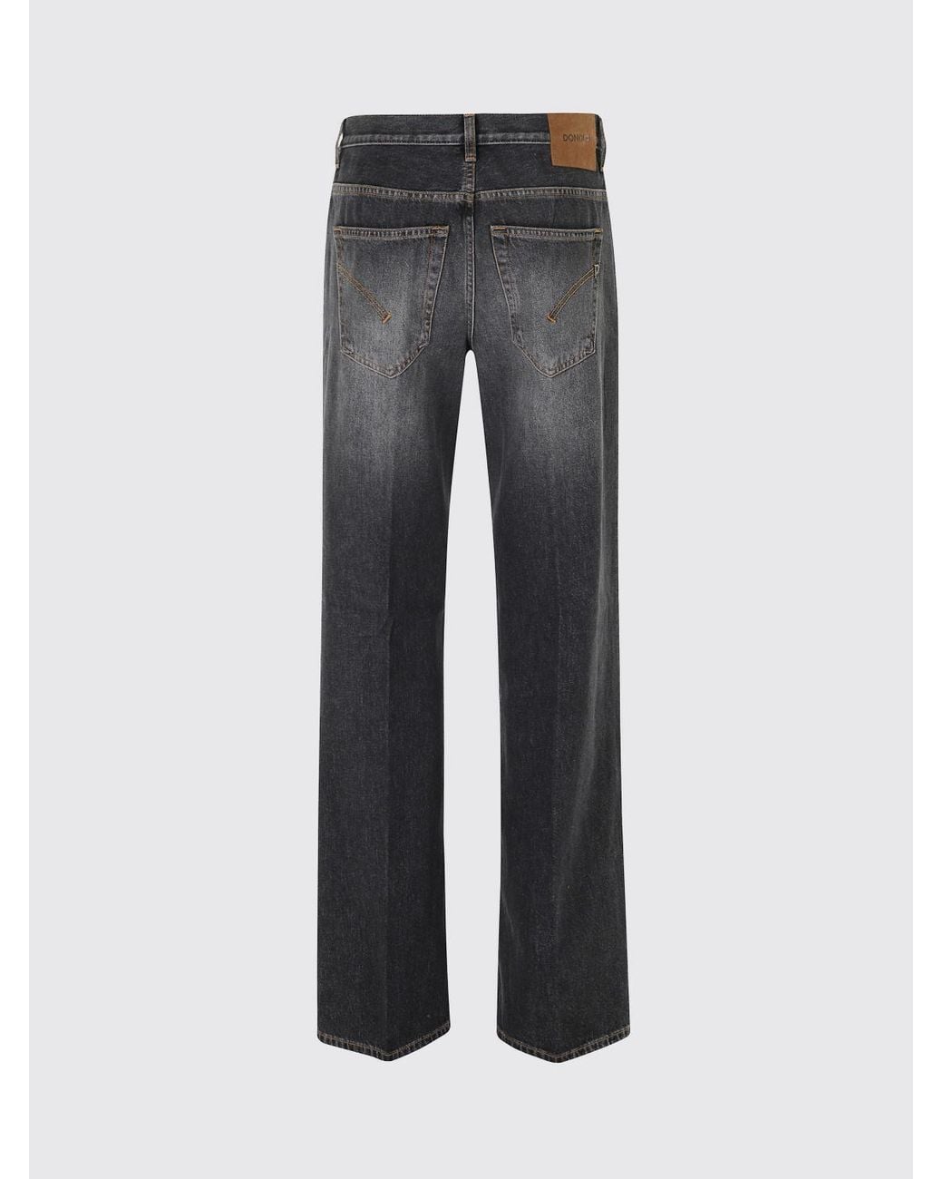 Dondup Black Jacklin High-Waisted Wide-Leg Cotton Denim Jeans