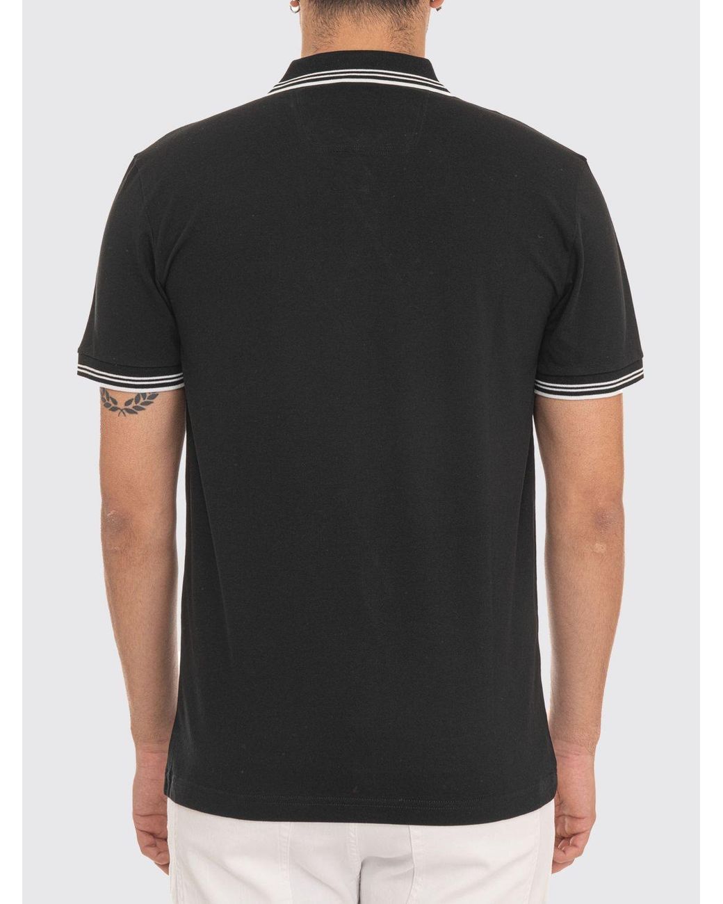 Boss Black Cotton Polo With Logo for men