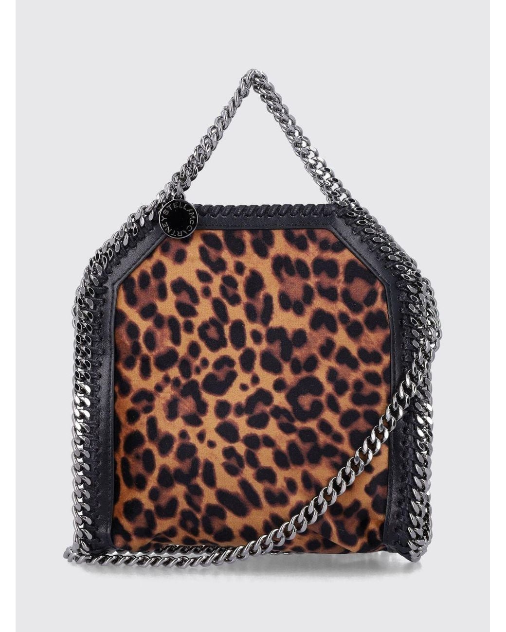 Stella McCartney Brown Falabella Animal-Print Alter Mat Mini Handbag