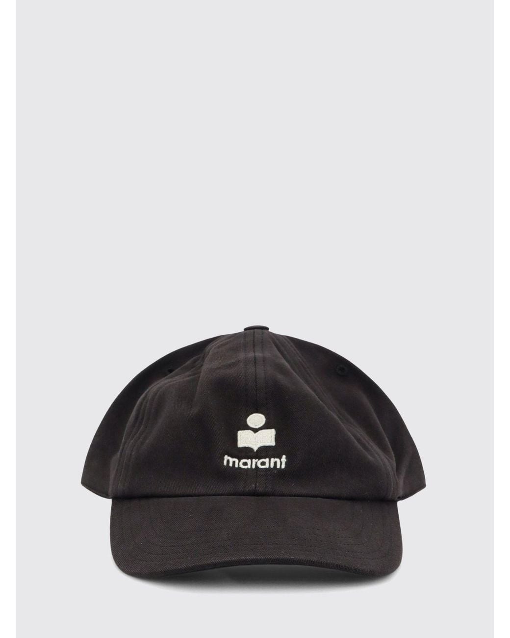 Isabel Marant Black Tomas Cotton Baseball Cap With Embroidered Logo