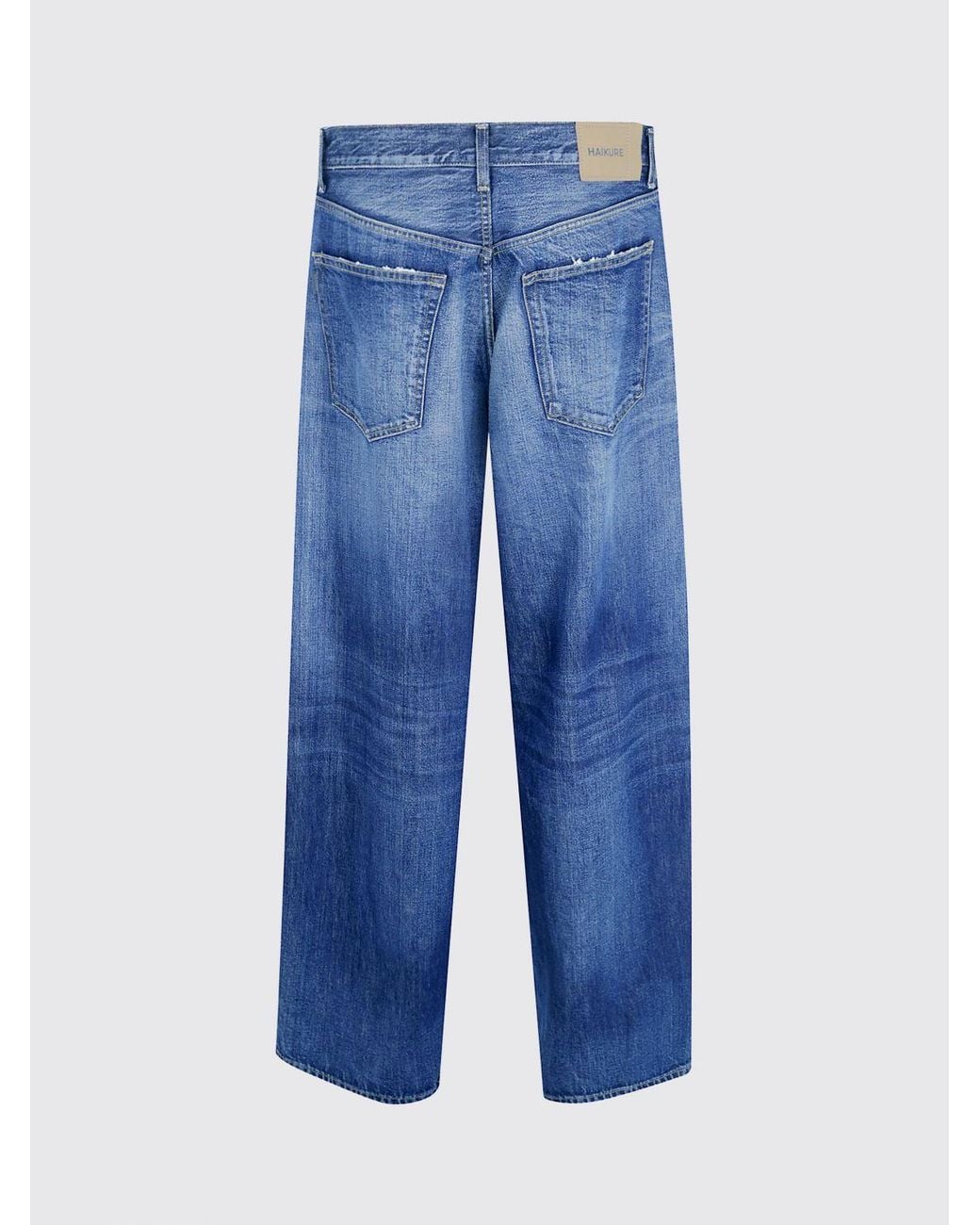 Haikure Blue Mid-Rise Wide Leg Jeans for men