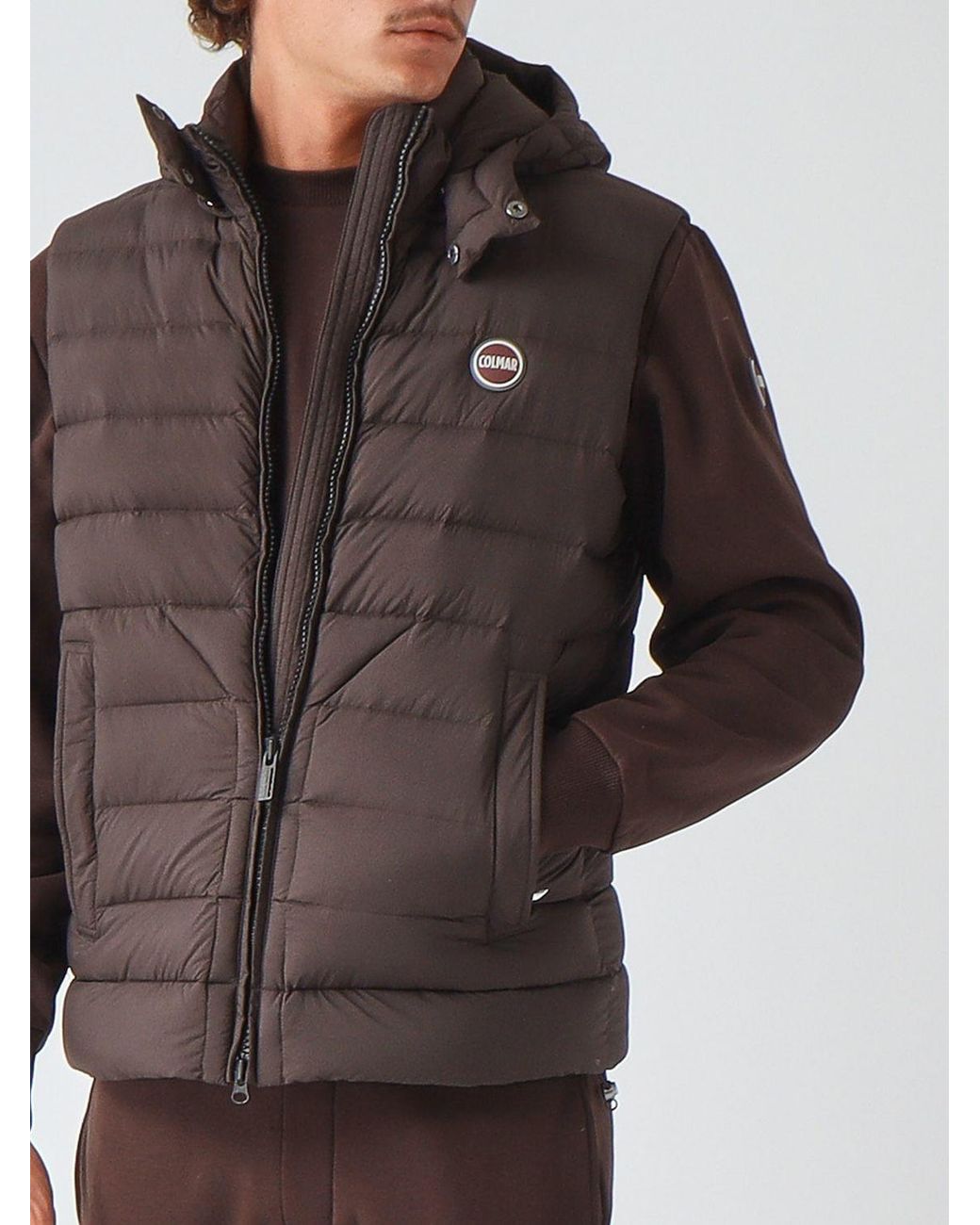 Colmar Brown Quilted Padded Gilet for men