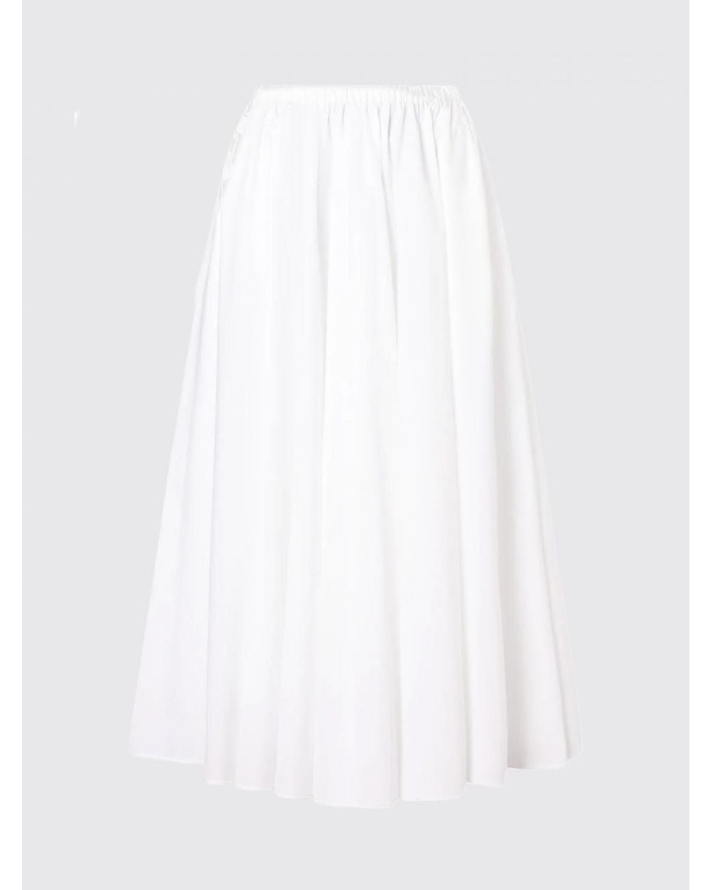 Patou White Cotton Skirt