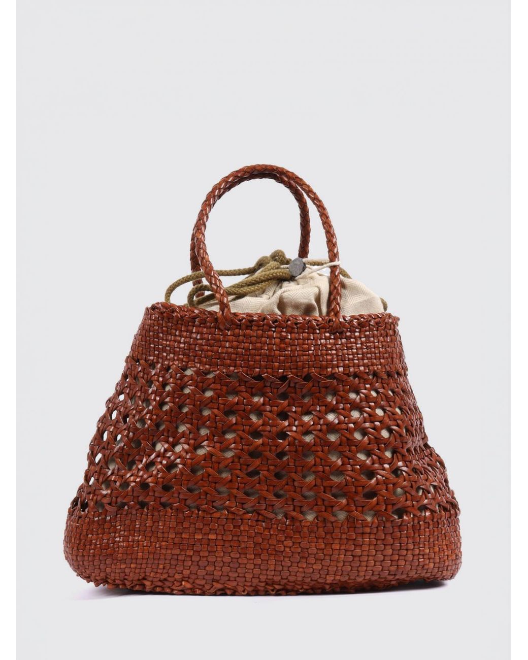 Dragon Diffusion Brown Santa Cano Woven Leather Bag