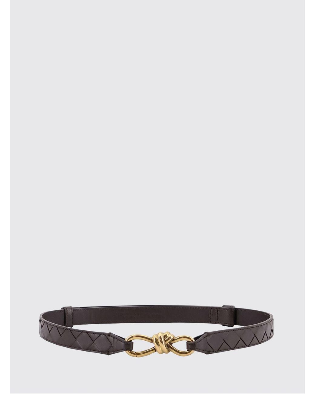 Bottega Veneta White Smooth Leather Belt With Metal Buckle