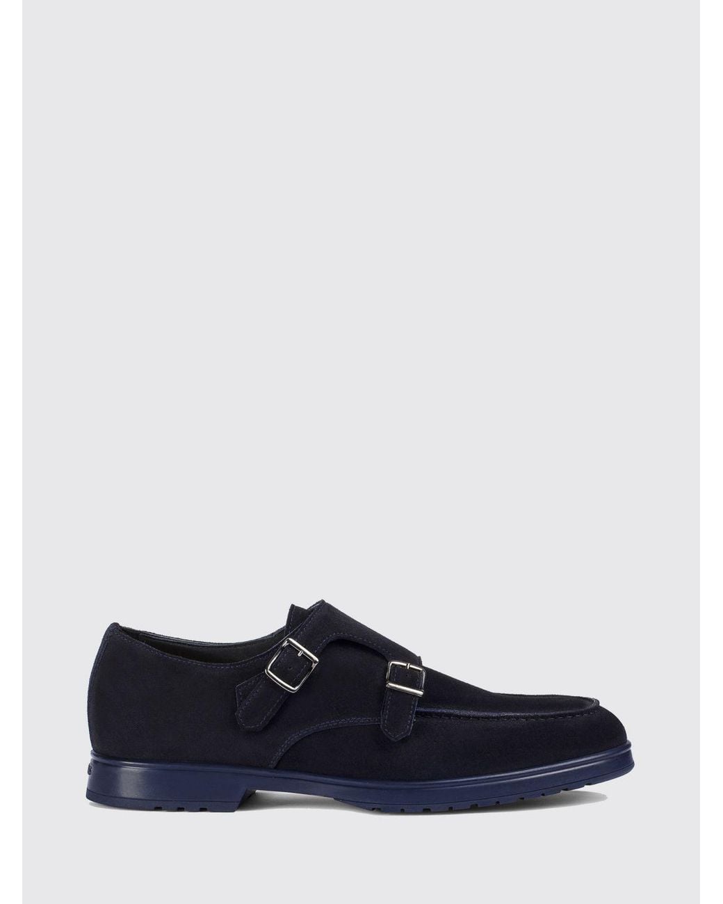 Doucal's Monk Strap Schuhe Aus Wildleder in Blue für Herren