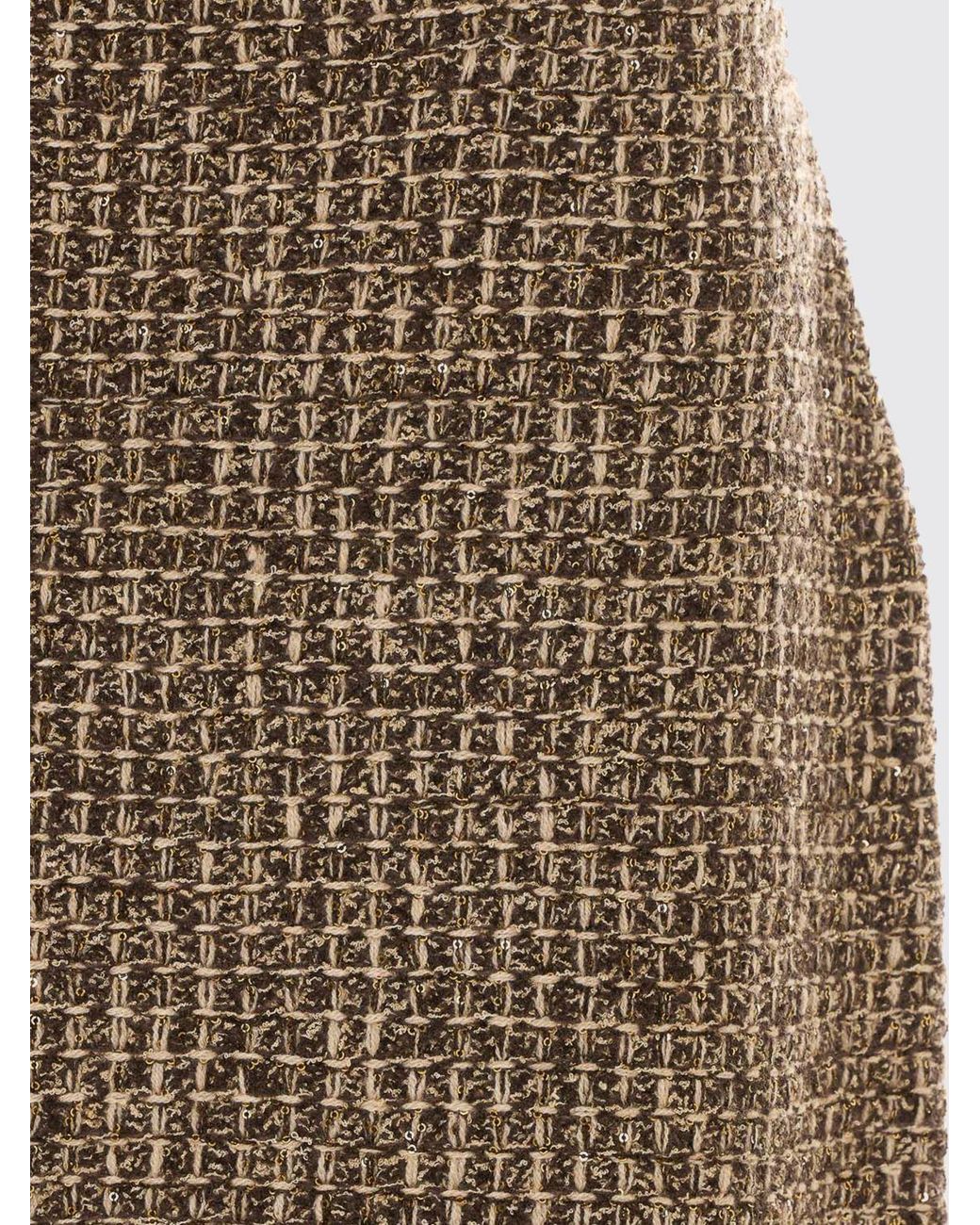 Fabiana Filippi Multicolor High-Waisted Tweed Pencil Mini Skirt