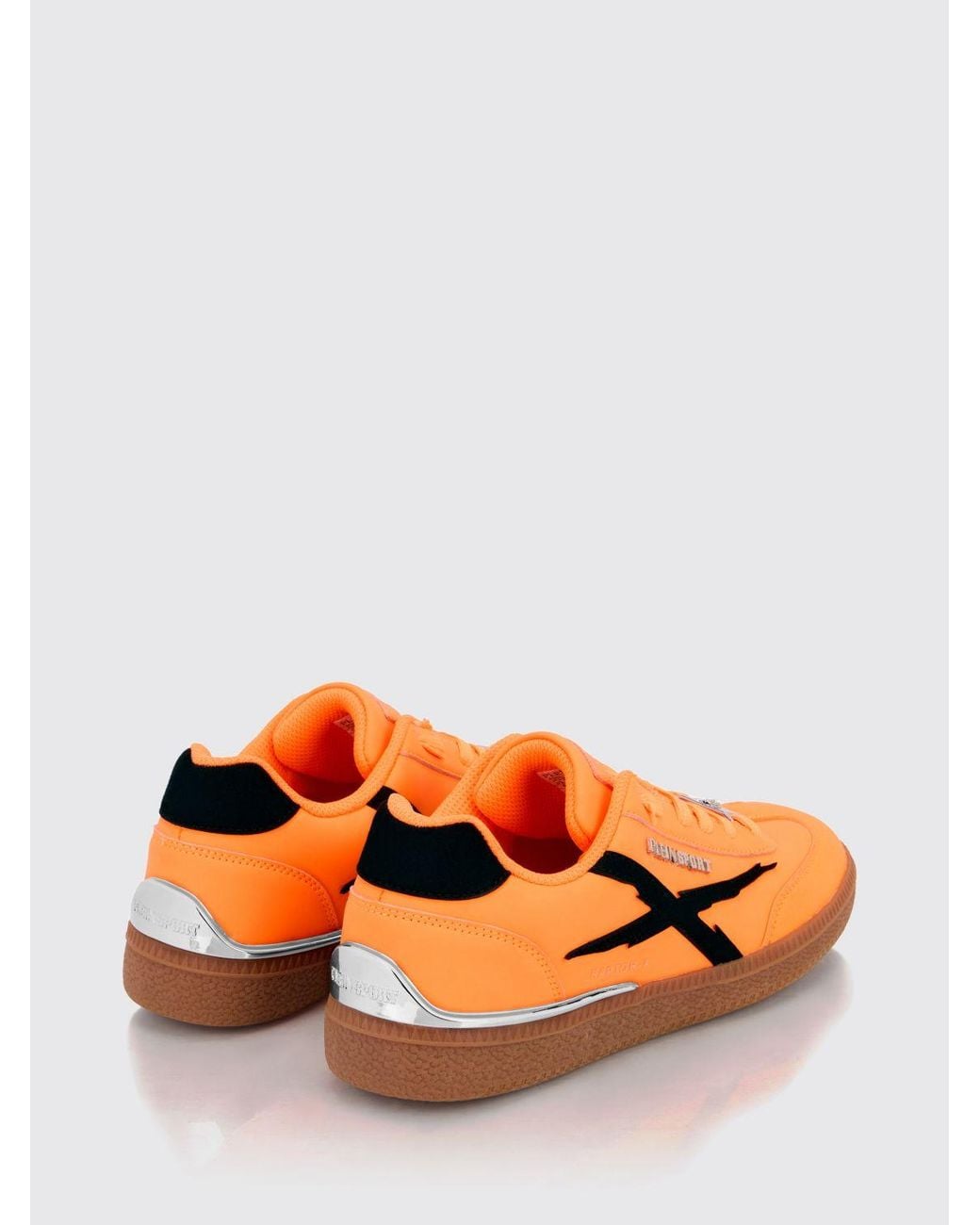 Philipp Plein Orange Raptor-X Leather Sneakers for men