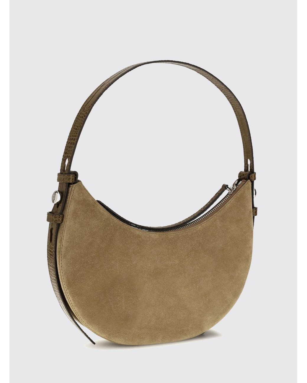 Tory Burch White Romy Suede Half-Moon Hobo Bag