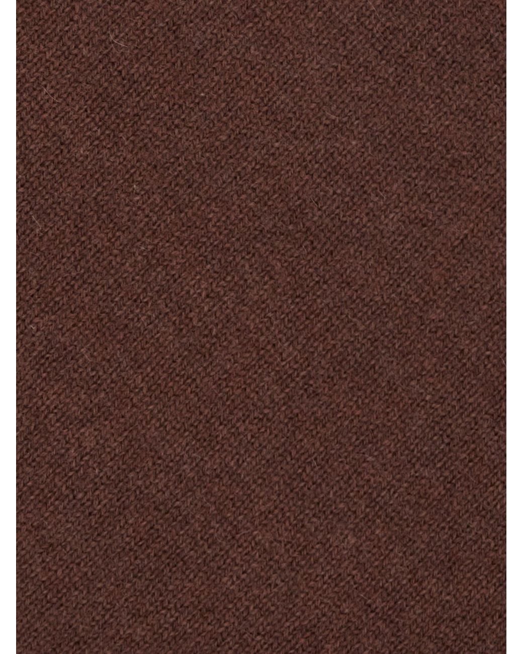 Brunello Cucinelli Brown Cashmere Scarf With Monili Detail And Raw-Cut Hem