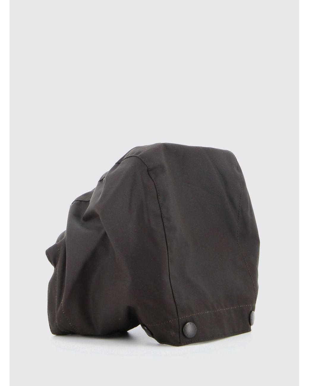 Barbour Black Waxed Cotton Fisherman's Bucket Hat With Check Interior for men