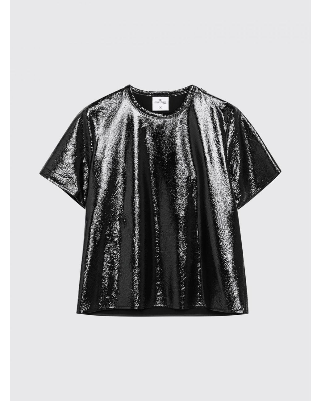 Courreges Black Courr&Egrave	Ges Short-Sleeved Crew-Neck Top