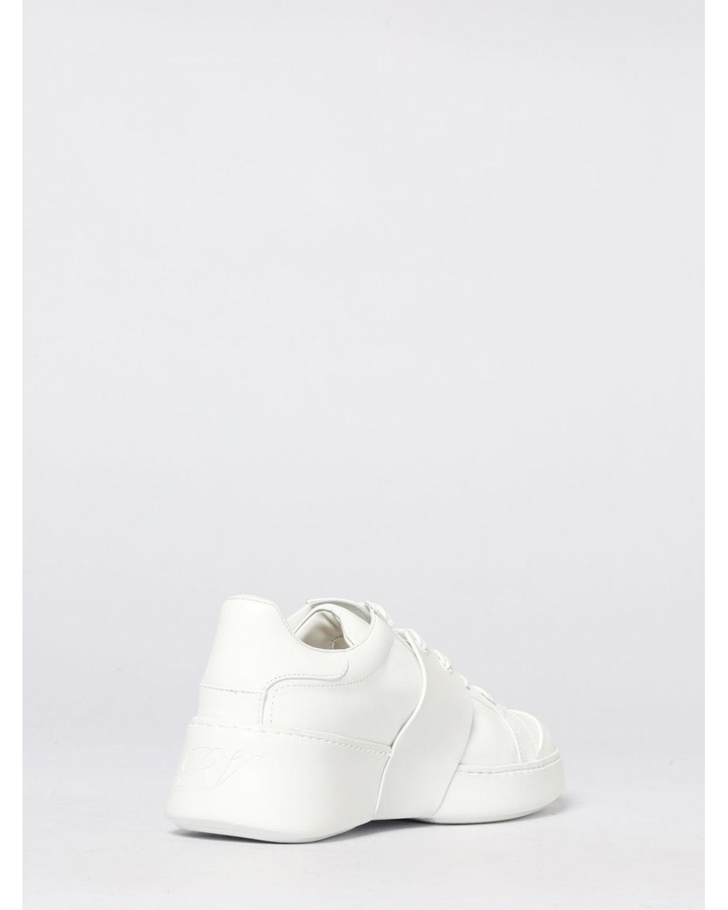 Roger Vivier White Viv' Skate Leather Sneakers