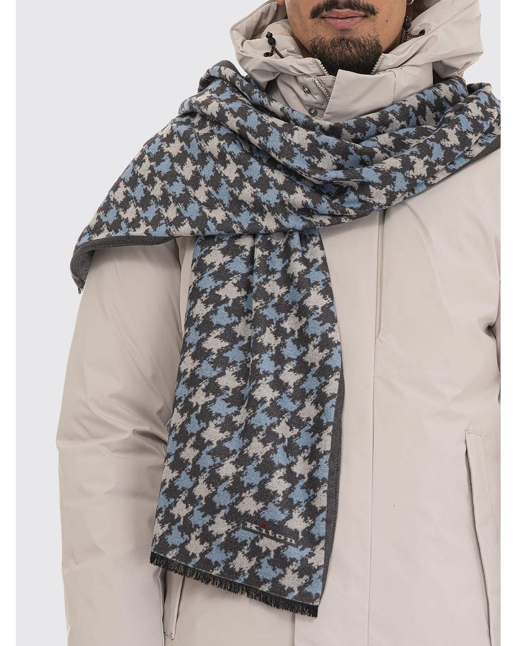 Sciarpa Uomo di Kiton in Gray da Uomo