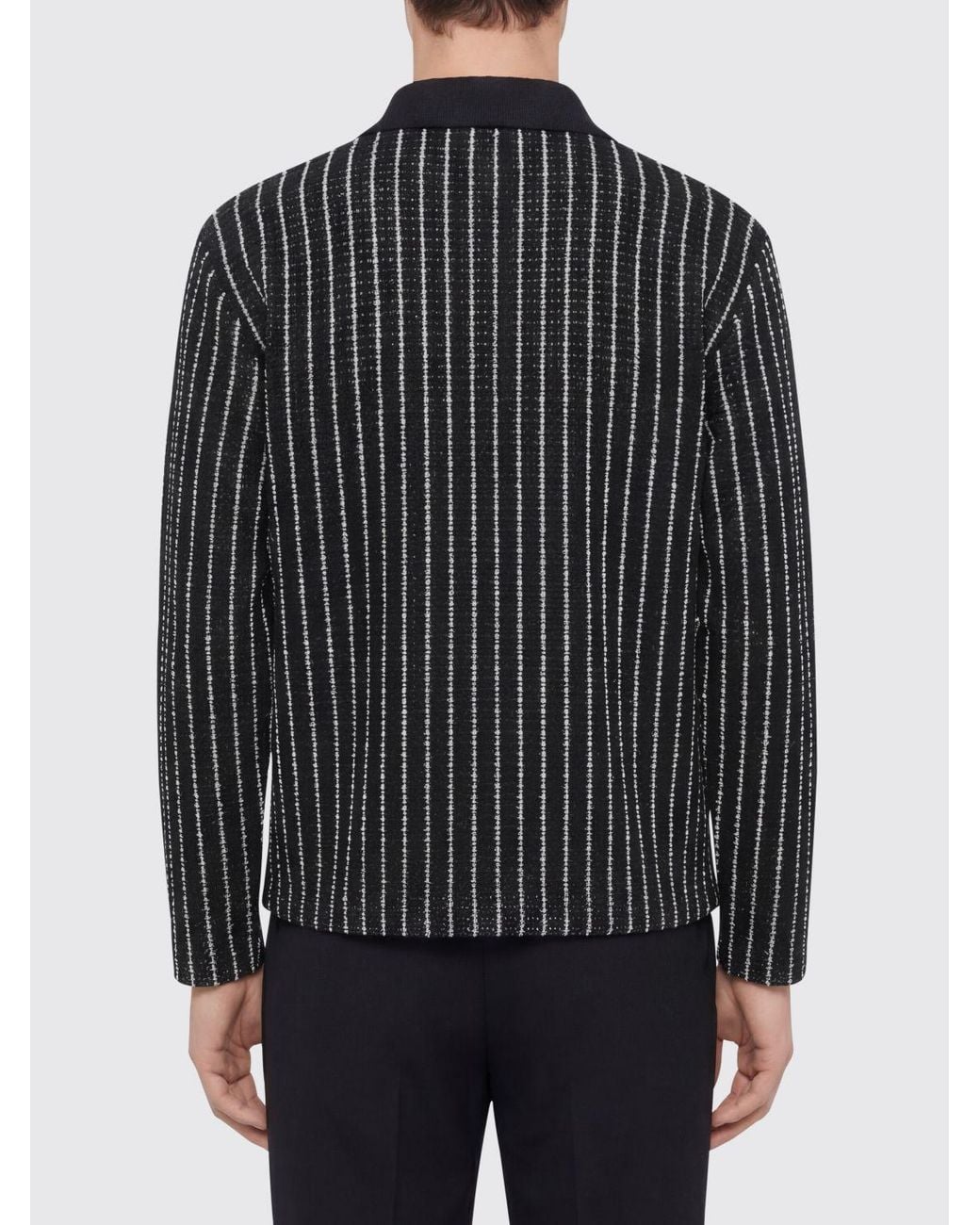 Jil Sander Black Crochet Cardigan for men