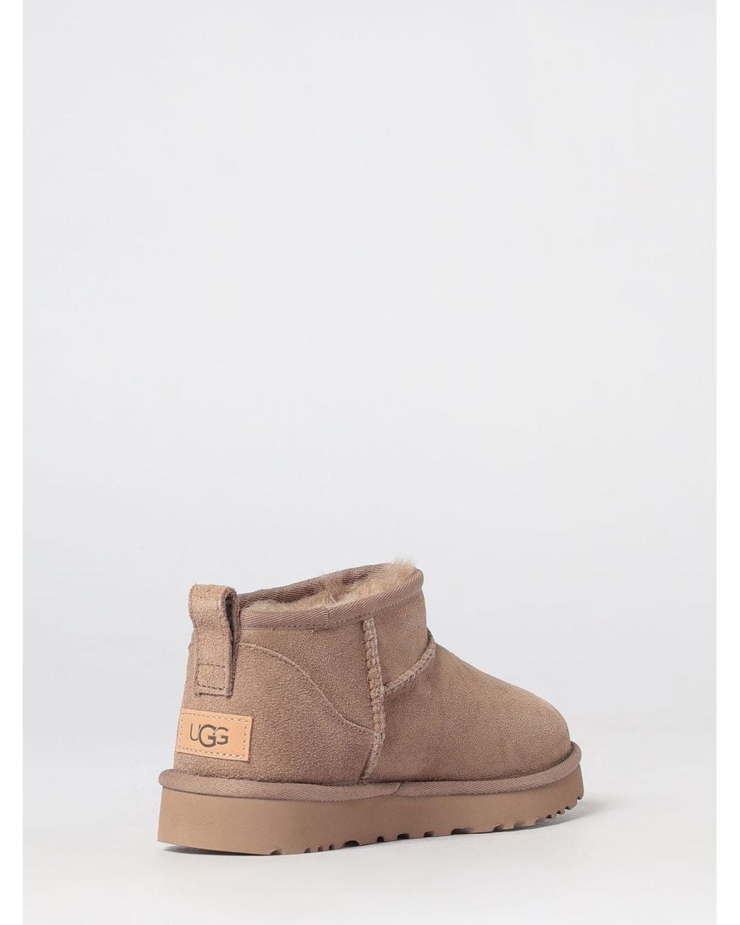 Ugg Natural Classic Ultra Mini Waterproof Suede Platform Ankle Boots