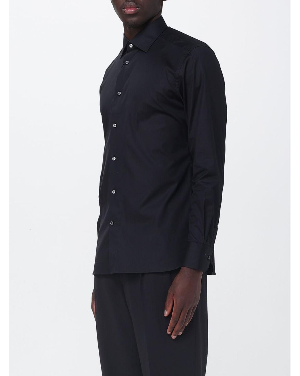 Zegna Blue Classic Cotton Shirt for men