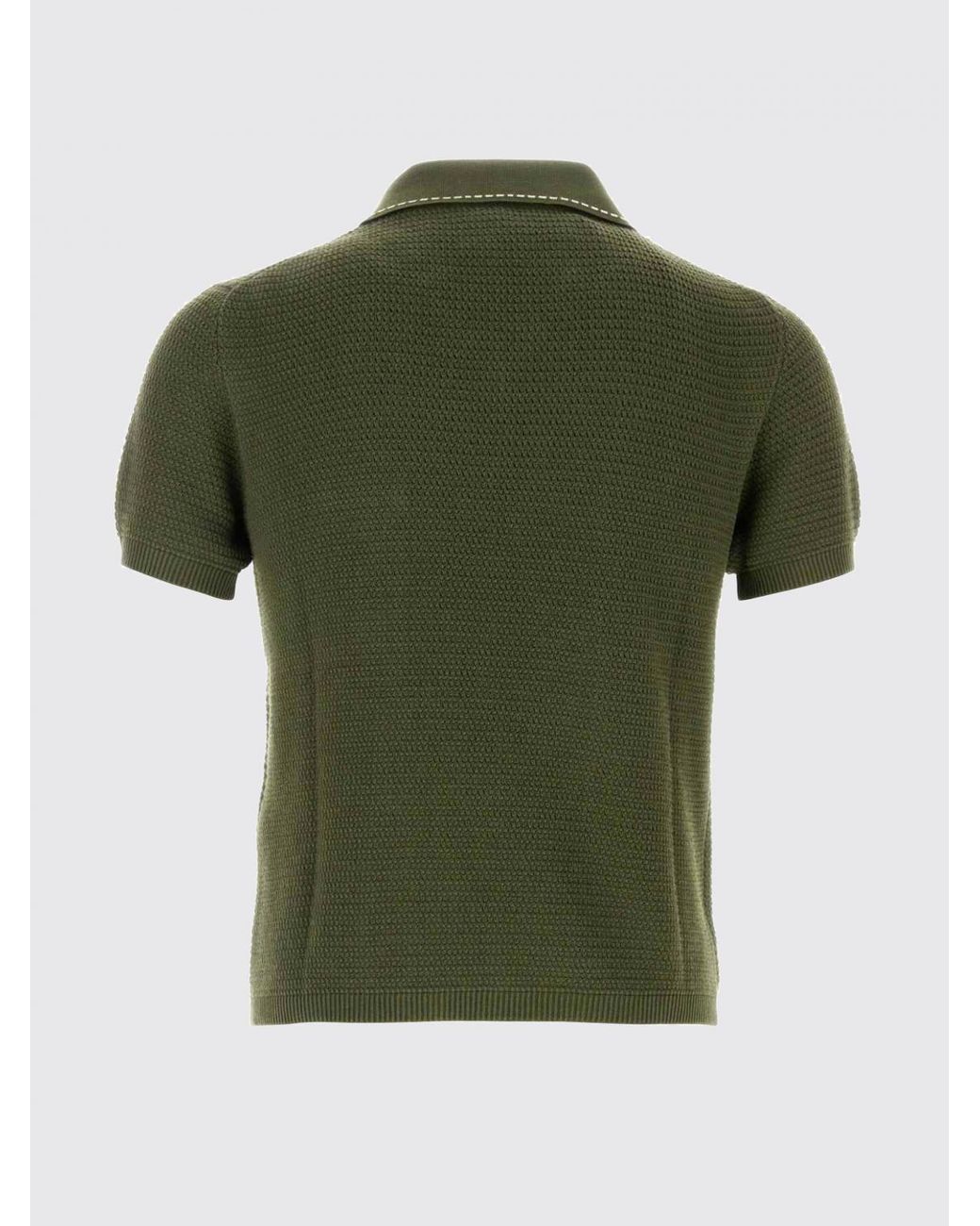 Polo De Punto De Algodón Versace de hombre de color Green