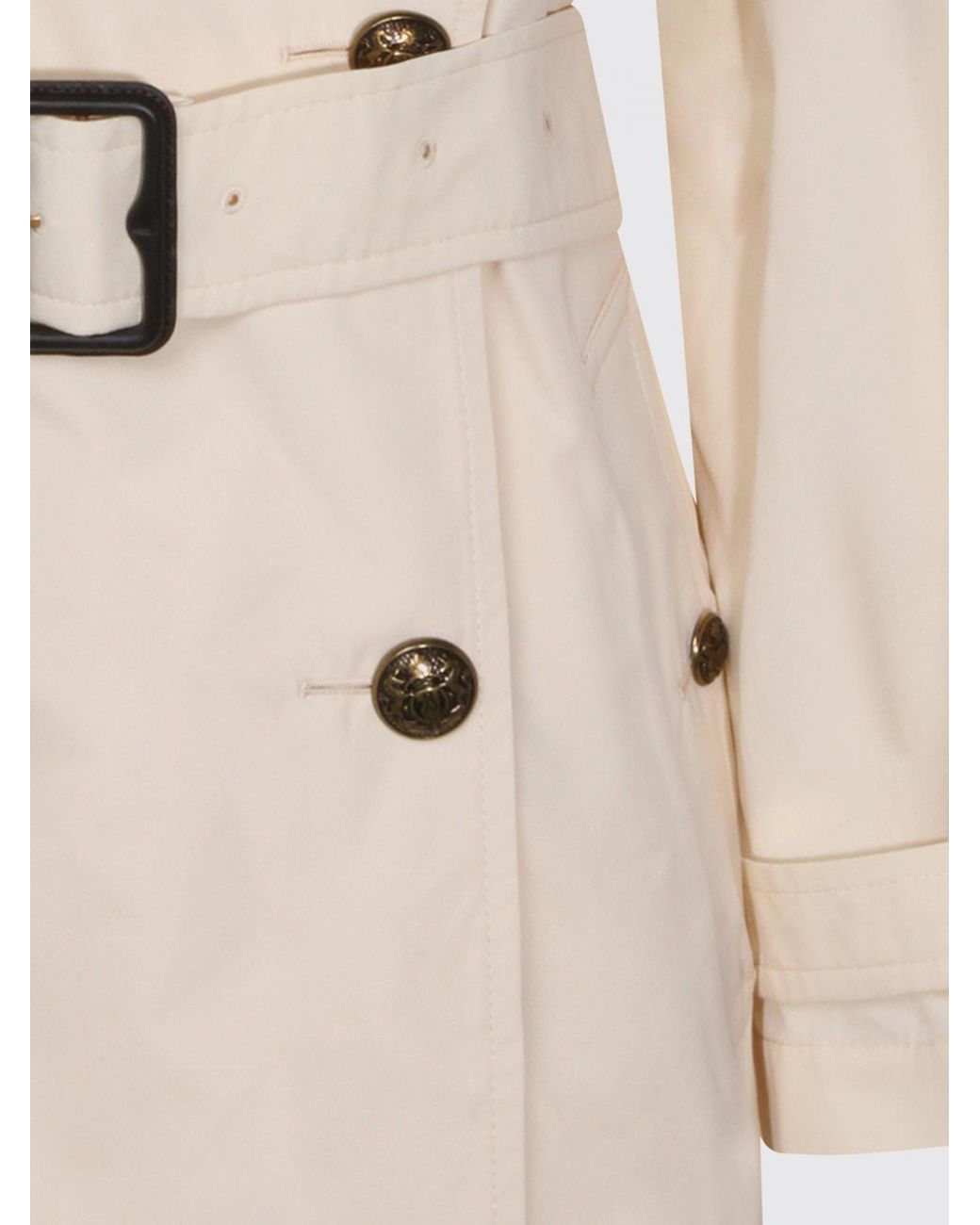 Burberry Natural Double-Breasted Trench Coat