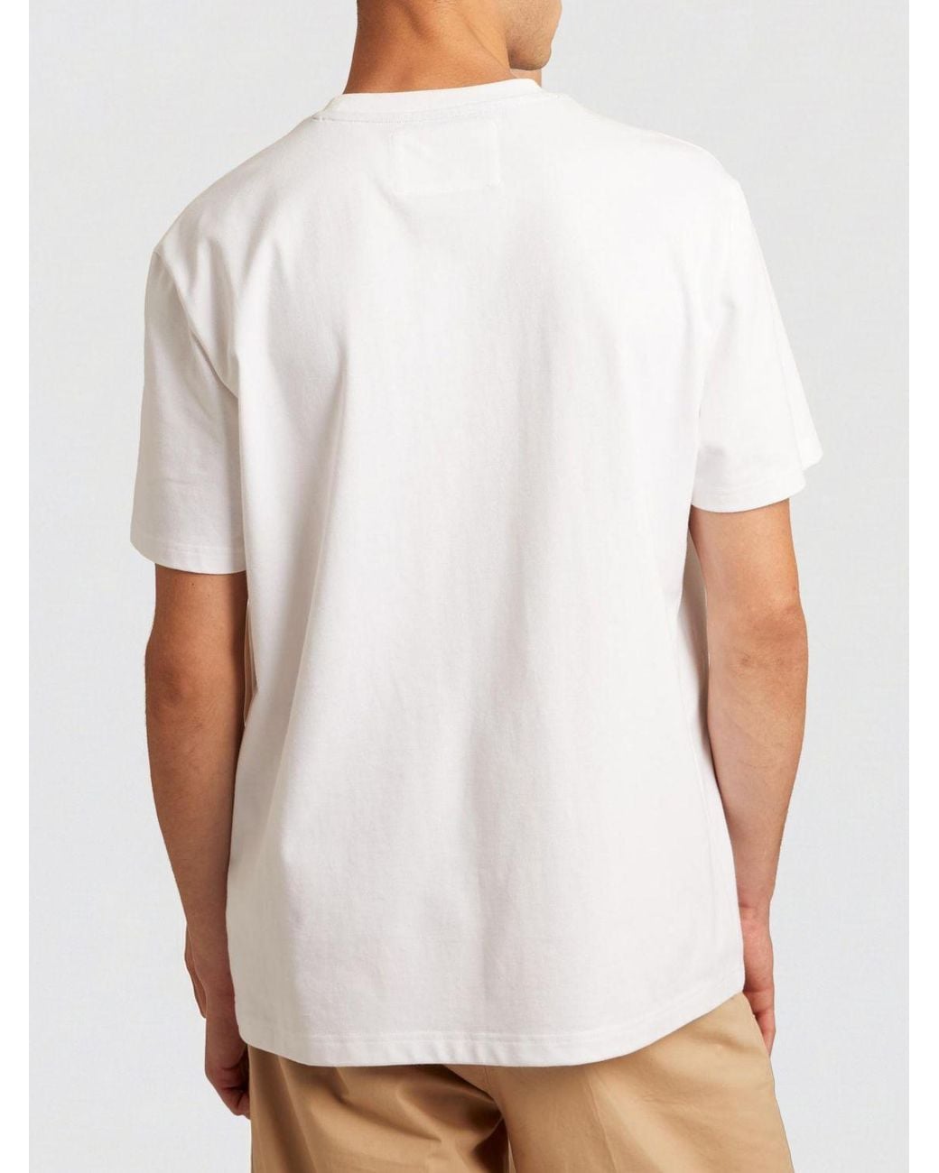 La Martina White Cotton T-Shirt With Logo for men