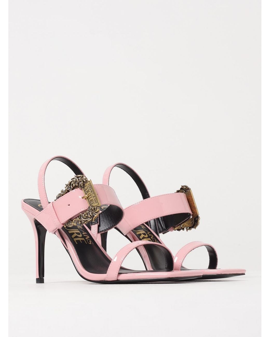 Versace Jeans Couture Pink Heeled Sandals
