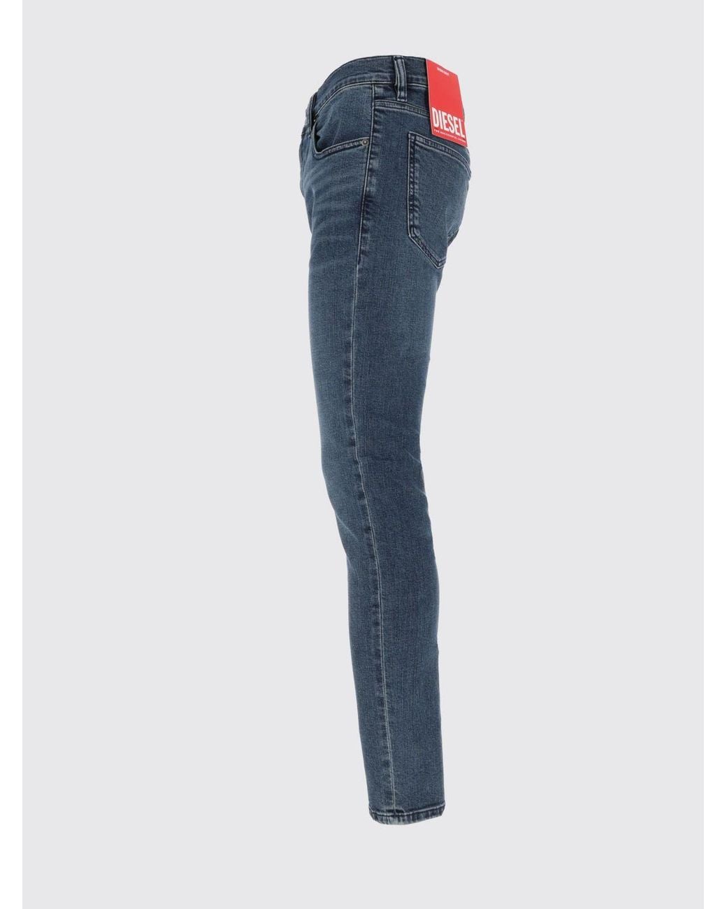 DIESEL Blue D-Strukt Mid-Rise Slim Fit Jeans for men