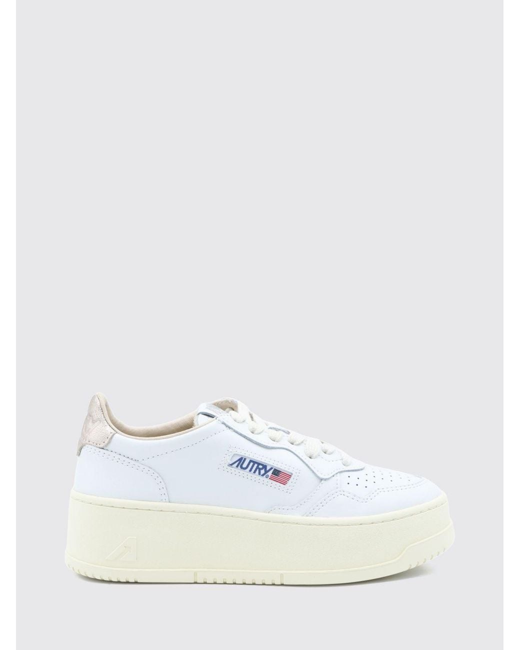 Autry White Medalist Platform Low Sneakers