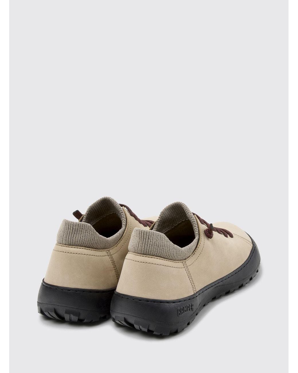 Camper White Peu Serra Nubuck And Recycled Pet Slip-On Sneakers With Vibram Sole