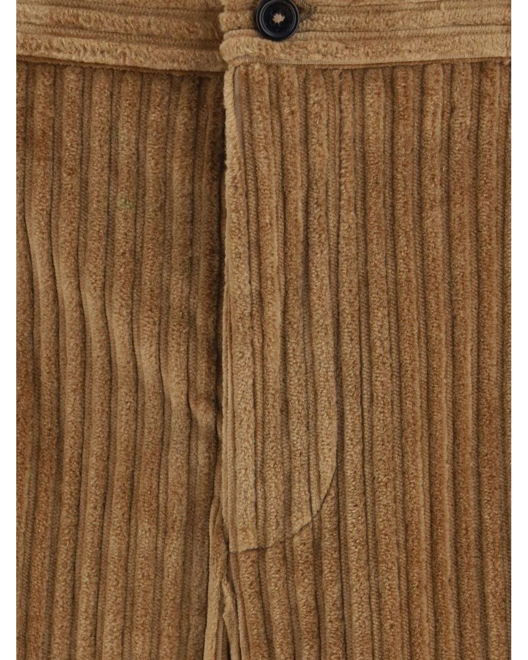 Dolce & Gabbana Natural Dolce &Amp Gabbana Straight Fit Corduroy Trousers With A Mid-Rise Waist for men