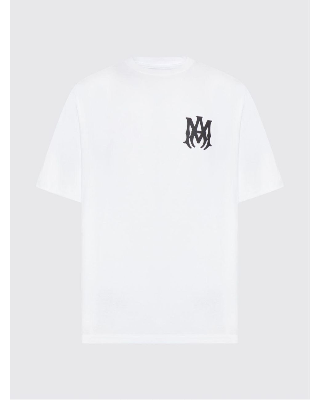 Amiri White Cotton T-Shirt With Logo Print for men