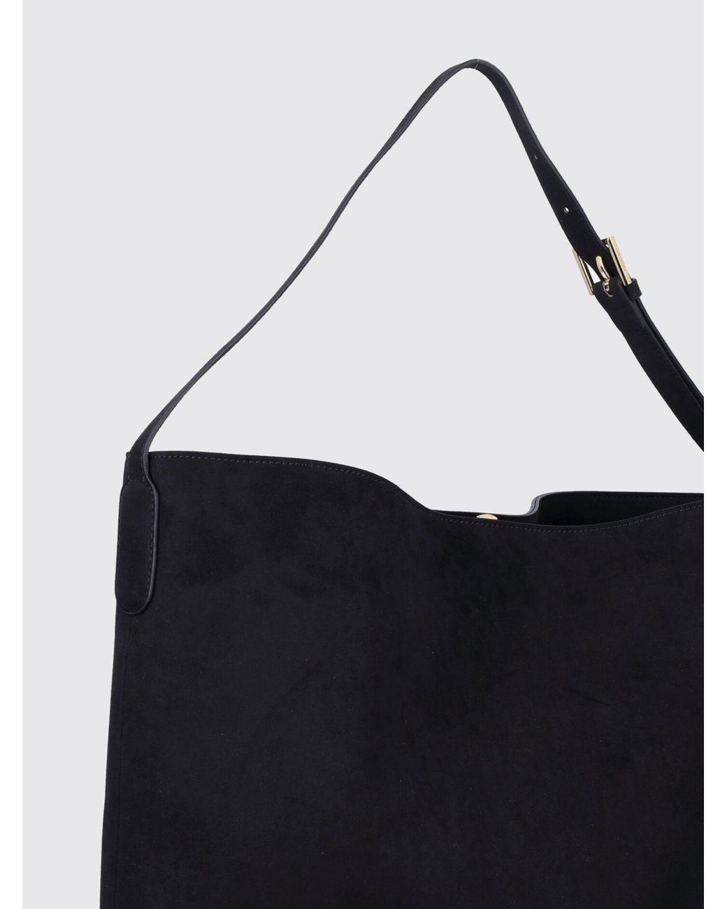 THEMOIRÈ Black ThemoirÈ Themoiré Suede-Effect Vegan Leather Shoulder Bag With Crocodile Print
