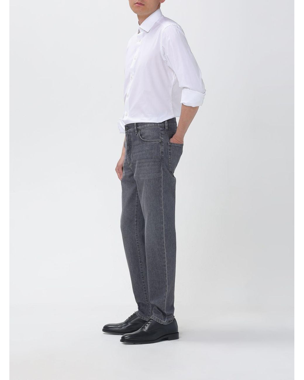 Zegna White Classic Cotton Poplin Shirt for men