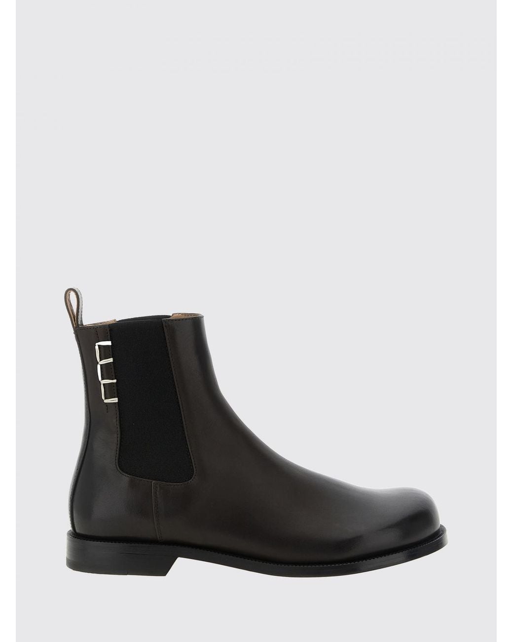 J.W. Anderson Black Calfskin Chelsea Boots With Round Toe And Leather Sole for men