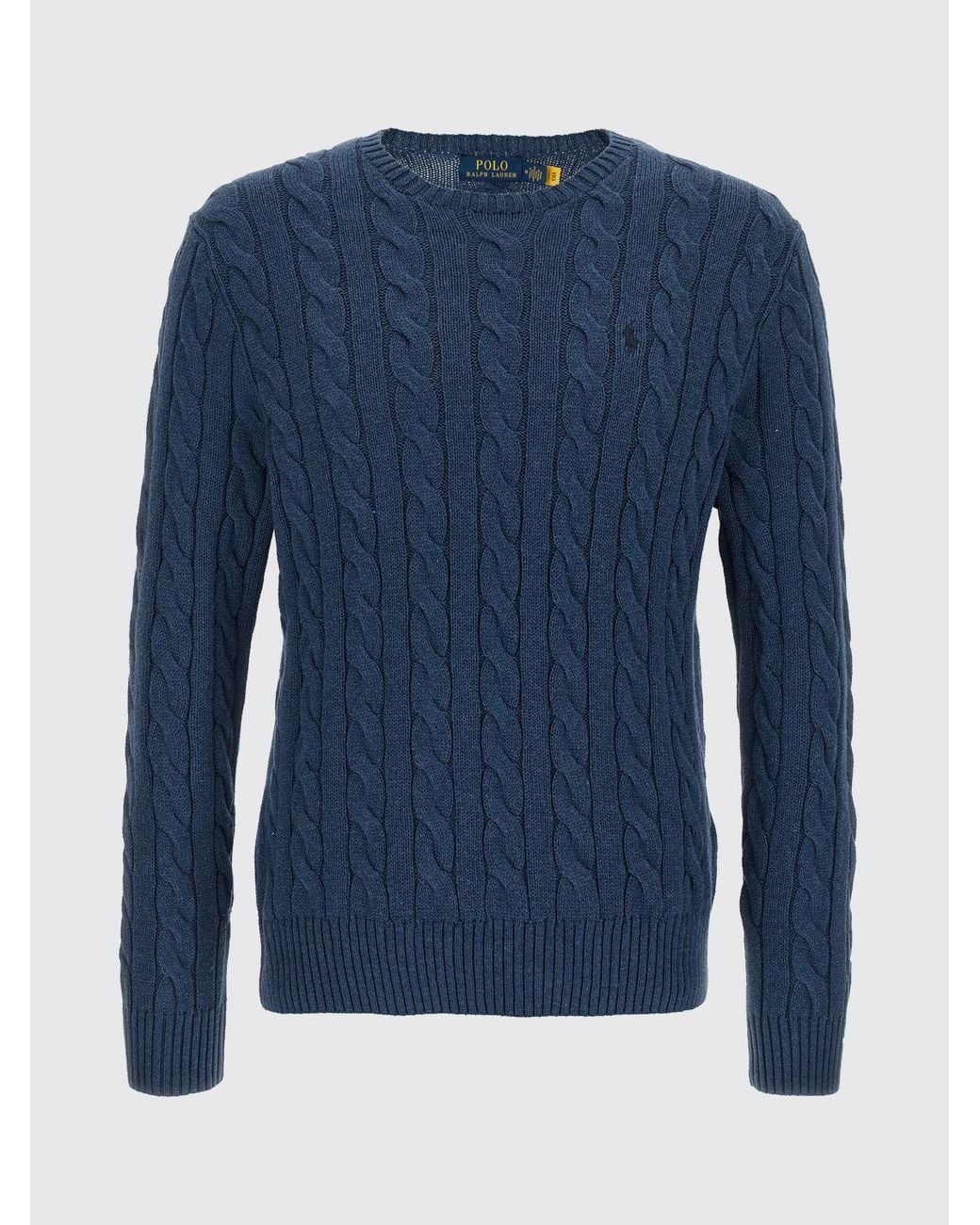 Polo Ralph Lauren Blue Cotton Tricot Crewneck Pullover for men