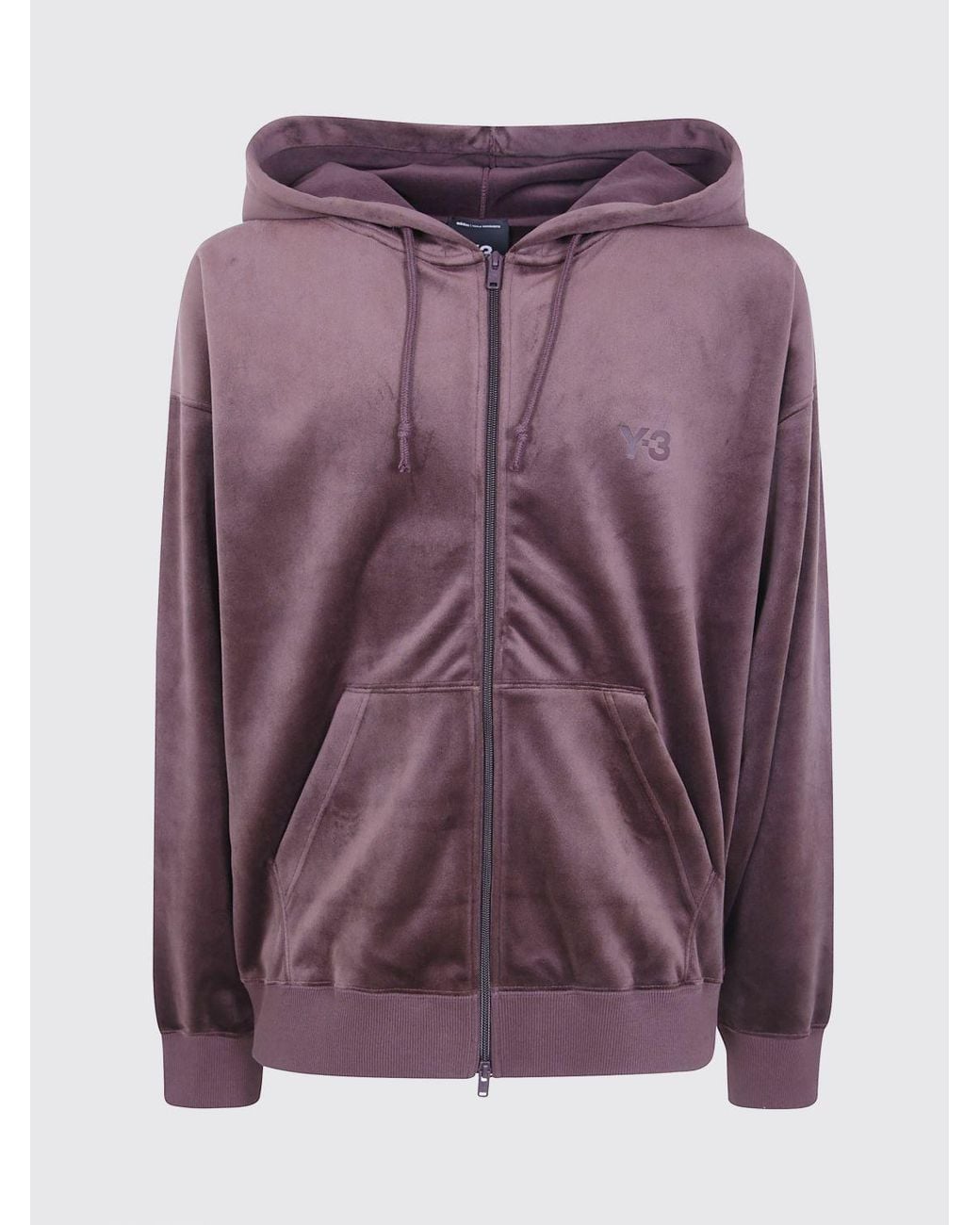 Y-3 Purple Zipped Hoodie for men