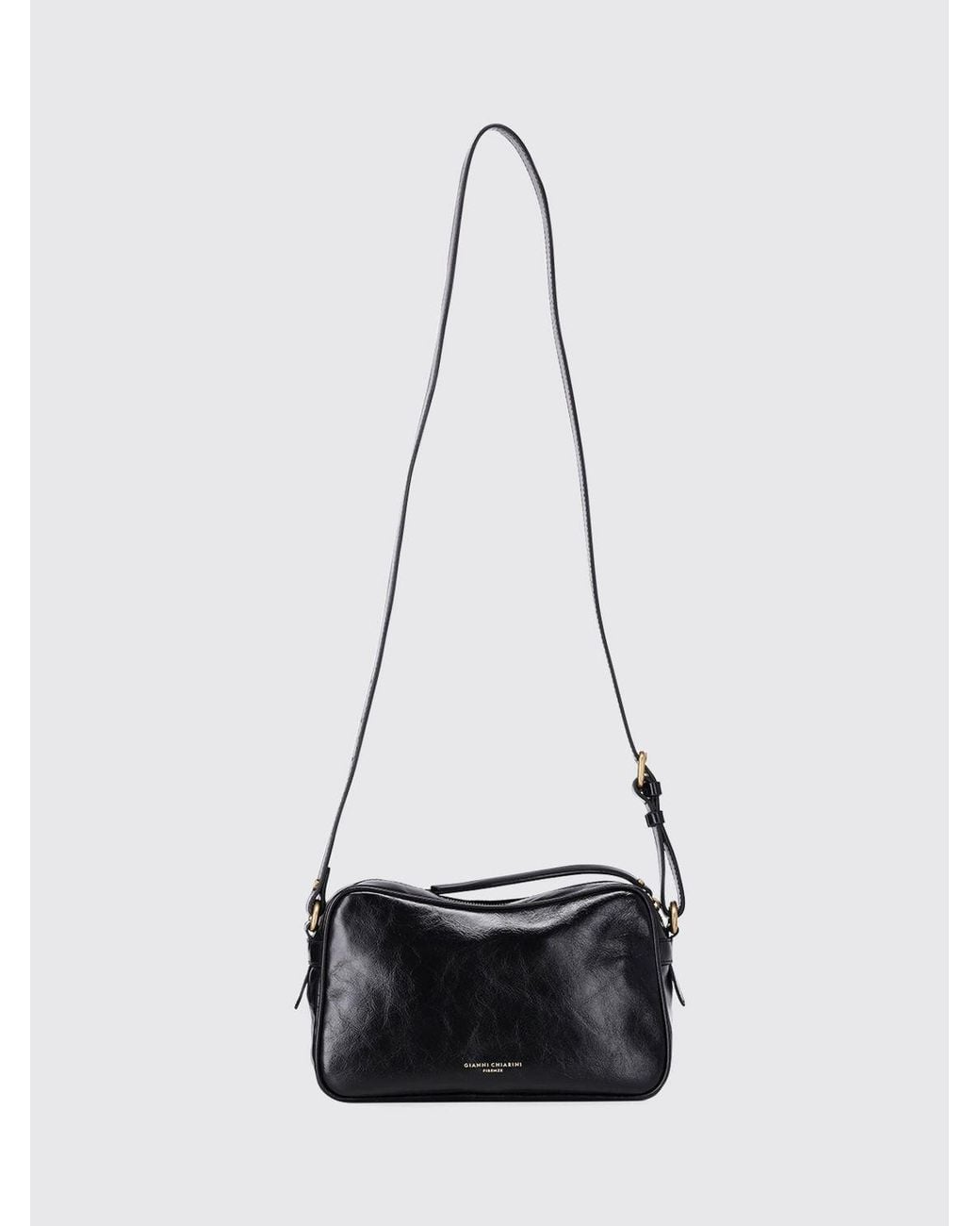 Gianni Chiarini White Cleo Leather Shoulder Bag With Braided Removable Handle