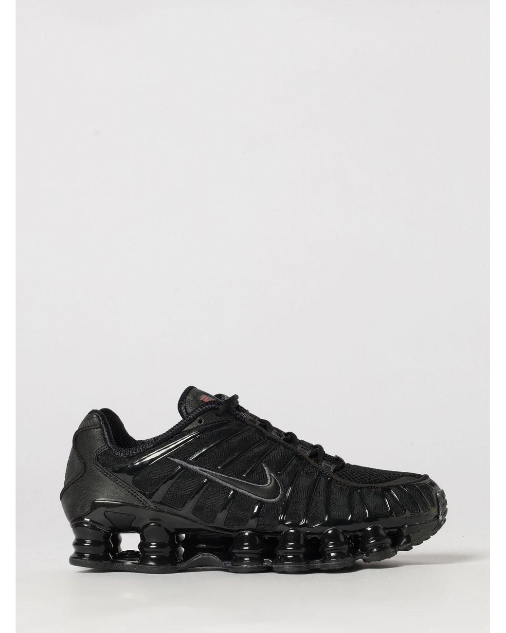 Nike Black Shox Tl Mesh Trainers With Iconic Swoosh Logo And Cushioned Sole for men