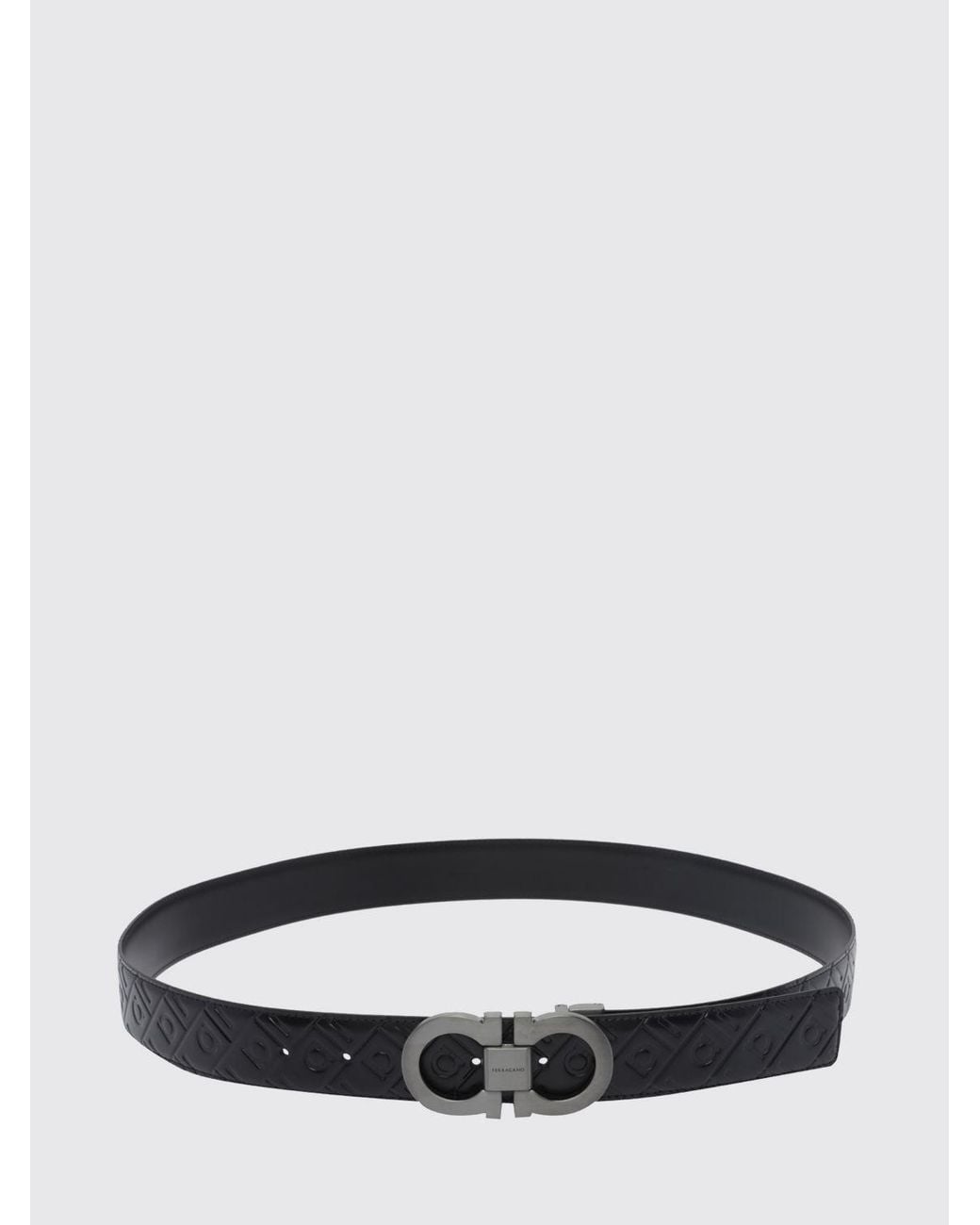 Ferragamo White Reversible And Adjustable Gancini Belt for men