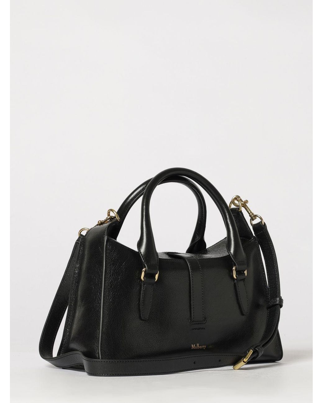 Mulberry Black Roxanne Mini Leather Handbag With Double Handle And Shoulder Strap
