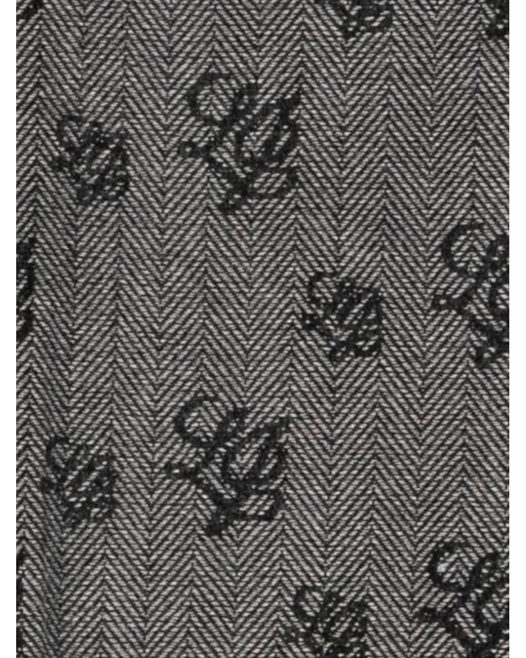 Liu Jo Gray Viscose Blend Scarf With Jacquard Logo And Fringed Edges
