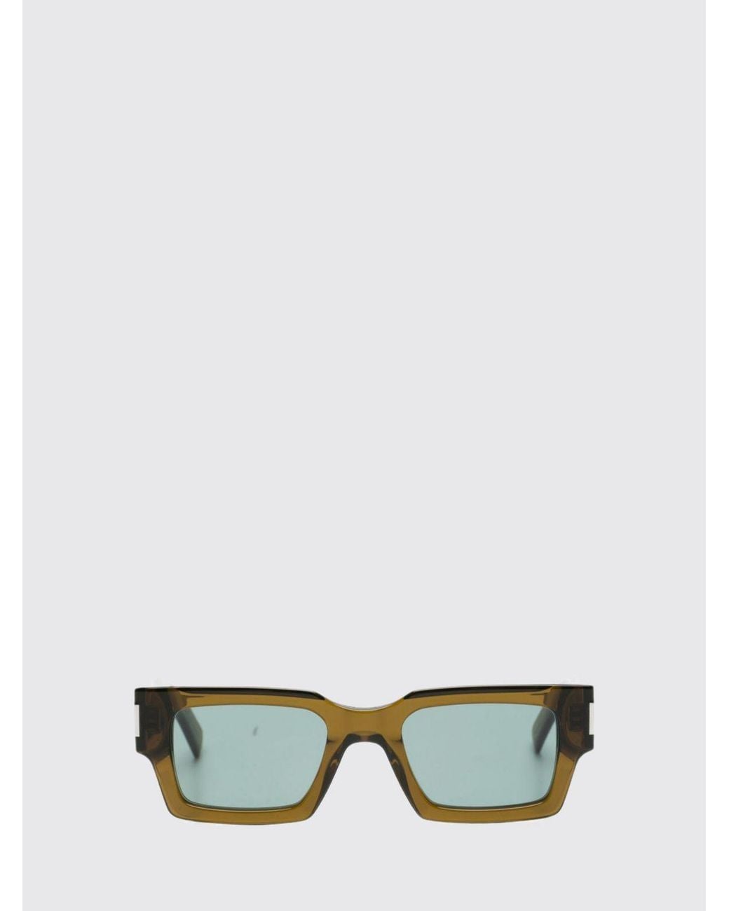 Saint Laurent Multicolor Rectangular Acetate Sunglasses With Lettering Logo for men