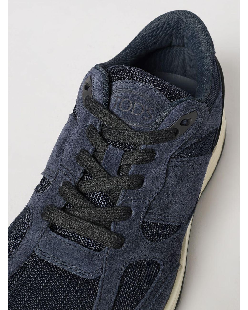 Tod's Blue Suede And Mesh Sneakers for men