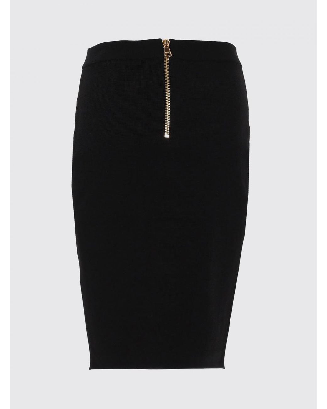 Balmain Black Viscose Pencil Skirt