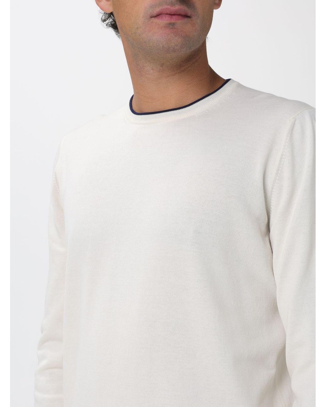 Pullover Girocollo di Fay in White da Uomo