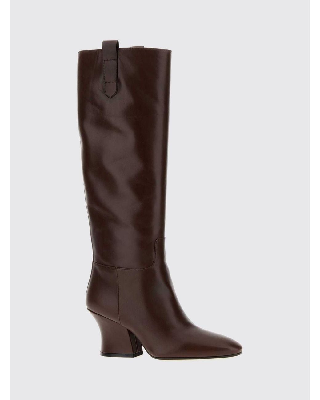 Jil Sander Brown Lune Knee-High Boots