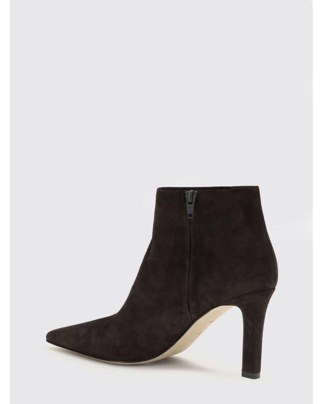 The Row Black Carla Suede Ankle Boots