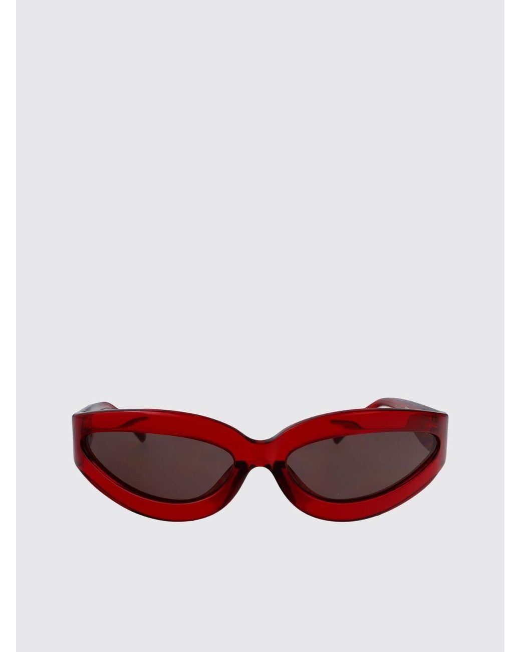 The Attico Red Linda Farrow X Agnes Wrap Acetate Sunglasses