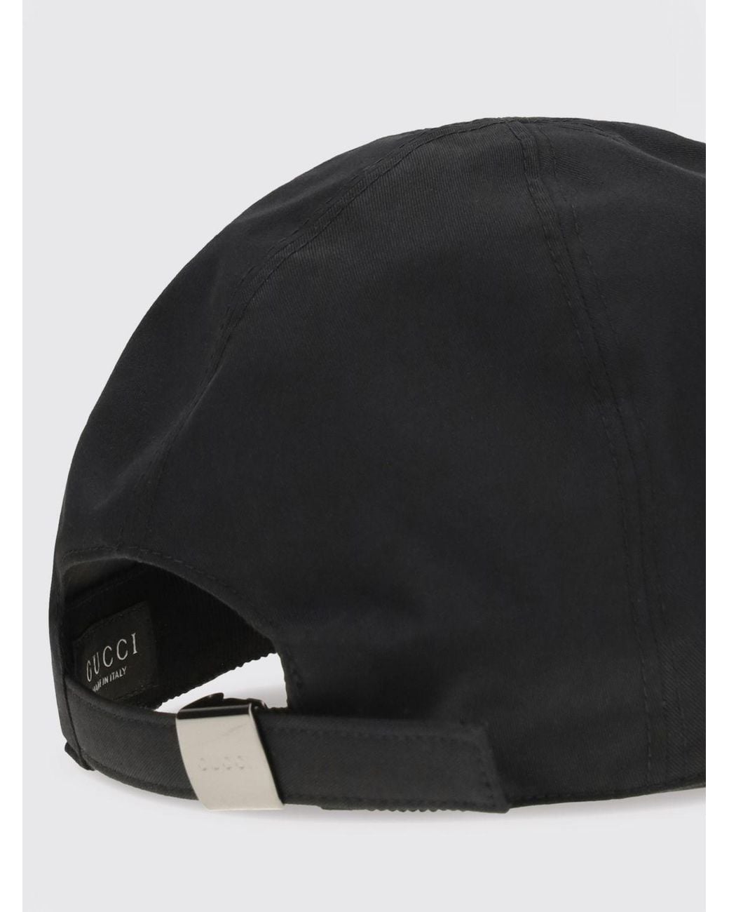 Gucci Black Cotton-Blend Baseball Cap With Contrast Logo for men