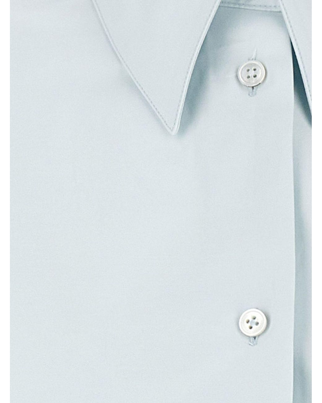 Jil Sander Blue Cotton Shirt