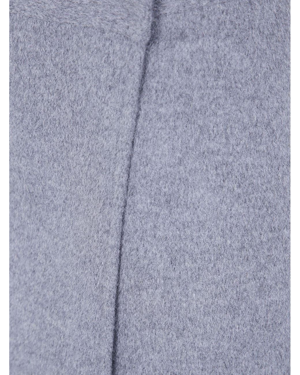 Semicouture White High-Waisted Wool Wrap Miniskirt